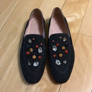 J crew embellished flats